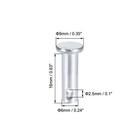 Single Hole Clevis Pins 6mm X 16mm Flat Head Zinc-plating Solid Steel Pin 20pcs