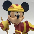 Disney Mickey Mouse Bobble Head Hockey Player Red Yellow Stick Puck Skates