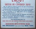 C 1917 British Subjects It Is Your Duty Enlist British Canadian Army Poster Wwi