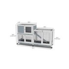 Rabbit Enclosure  2 level Wooden Hutch   Comfortable Pet Living Space