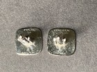 Vintage Brushed Sterling Silver Square Cuff Links Cufflinks  N S Meyer Inc Ny