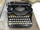 Underwood Portable Typewriter Gold Side Panels W  Case 1920s Vintage