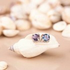 2ct Round Cut Alexandrite Solitaire Push Back Stud Earrings 14k Rose Gold Finish
