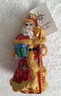 Christopher Radko    regal  Santa  claus Christmas Ornament  retired rare 