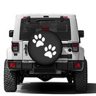 Foruidea Paw Print Spare Tire Cover Dust-proof Wheel Tire Cover Fit Trailer  