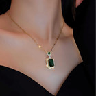 Womens Elegant Necklace Earrings Sets Cubic Zirconia Chain Charm Drop Pendant
