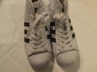 Adidas Kids Pro Model J Nwot White   Black Leather 3 5 Youth