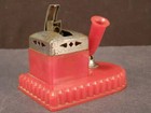 Rare Vintage Red Bakelite Art Deco Venus Petrol Table Lighter Pen Mechanical 20s