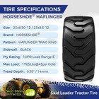2 Tires 23x8 50-12 Skid Steer 10pr Lre Haflinger Trac-king Hd Tubeless 2385012