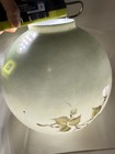 Antique Flower Design Glass Ball Globe Lamp Shade 11  Diameter 4  Fitter Opening