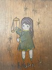 Vintage Zodiac Astrology Libra Wooden Wall Plaque Handmade Horoscope Star Sign