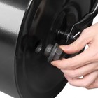 19 5in Lawn Roller Iron Cylindrical Black U-handle Roller Drain fill Plug Empty