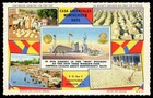 Equador Guayaquil Postcard 1939 Multiview Worlds Fair Exhibit Hats Advertising