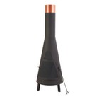 Stylish 67    Black Steel Wood Burning Chiminea For Outdoor Warmth