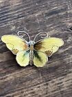 Hroar Prydz Butterfly Brooch Sterling Silver Enamel Norway Norwegian