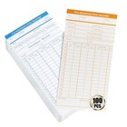 100-piece Time Cards For Employees  Monthly Time Cards 2-sided 2-color Timecards