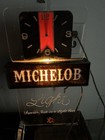 Vintage Michelob Light Beer Light Up Sign And Clock 1970   s Works  18    X12   