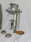 Vintage Universal No 2 Food Chopper Meat Grinder Hand Crank Castiron Wood Handle