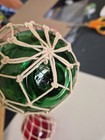 Vintage Hand Blown Japanese Glass Fishing Floats With Netting