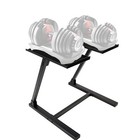 Adjustable Dumbbell Weight Rack  Black  Modern Style  Steel Material  Holds 