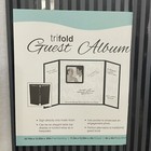 Wedding Guest Book  Trifold Album  Alternative  Black gray Stripes  Brand New