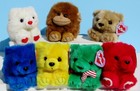 Swibco Puffkins Vintage Lot 7 Plush Bears Monkey Hugs Kisses Jingles Skylar New