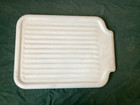 Antique 24x20 Cast Iron White Porcelain Drainboard Sink Extension Vtg 308-26e