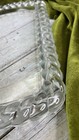 Vintage Rectangle Art Deco Heavy Glass Dresser Vanity Perfume Tray As Is Chip     