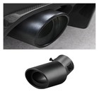 Stainless Steel Car Exhaust Tip  2 5  Inlet 3 3  Outlet Black Bending