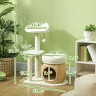 31  Cat Tree Tower With Scratching Posts  Cat Condo  Beds   Toy Ball