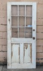 32 x76  Antique Vintage Solid Wood Wooden Entry Exterior Door Window Glass Panel