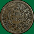 1856 Braided Hair Large Cent Almost Uncirculated Au Coin  44432