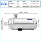 0 1 Gallon Ss0 3l 304 Stainless Steel High Pressure Mini Portable Air Tank