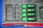 Snap-on New Ships Free 10 Pc Combo Instinct Green Soft Grip Screwdriver Set