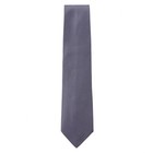 Luigi Borrelli Napoli Solid Darker Silvery Gray Extrafine Satin Silk Tie