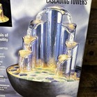 New Homedics Envirascape Cascading Towers Illuminated Glass Relaxation Fountain