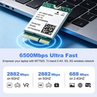 Mt7925 Wifi7 M 2 Card 6500mbps Tri   band Bluetooth5 4 Laptop Kit Adapter Win10 11
