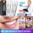 G catacc 10 Pack 11 Piece Set  10 Dental Tools Set With Case - Black 