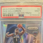 2019-20 Panini Prizm Instant Impact Silver  2 Zion Williamson Rc Rookie Psa 9