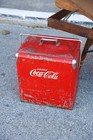 Vintage 1950 s Coca Cola Ice Chest Picnic Cooler W  Tray Insert Camping Box
