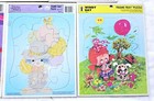 1974 - 1989 5 Golden Frame Tray Puzzles Piggy  Small Sailor  Raggedy Ann 