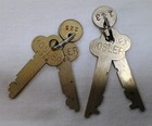 Vintage Mosler Flat Key Lot Safe Deposit Box Number Tags 