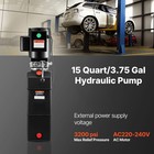 Uimoso Hydraulic Power Unit 15 Quart Single Ac 220-240v For 2 4 Post Lift Pump