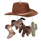 Lambs   Ivy Country Western Cowboy Hat Musical Baby Crib Mobile Soother Toy