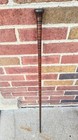 Antique German 1800 s Stacked Leather Tiger Stripe Gentleman s Cane Mop Inlay
