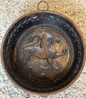Vintage Pressed Embossed Copper Mold Leo Sign Lion Zodiac Sign Hanging 5-1 4   