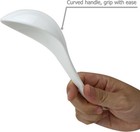 Large Ceramic Soup Ladle  10 Inches Long  Bright White