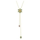 Swarovski Gema Floral Jewelry Set Necklace Bracelet Earrings Gold Tone Crystal