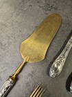 Solingen Dessert Flatware Set - 800 Silver Hallmarked Handles - Gilded Heads - 1