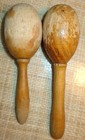 2 Vintage Wood Darning Eggs Sock Darners Wooden Egg Sewing Tool Mending Notions